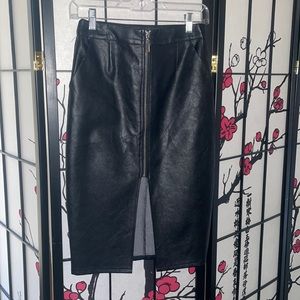 Faux leather skirt